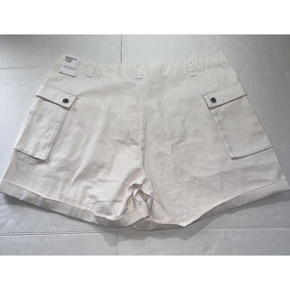 Nike Life Woven White Cargo Shorts Men's Size 40 Swoosh Nike Logo. Big Pockets - Picture 9 of 12